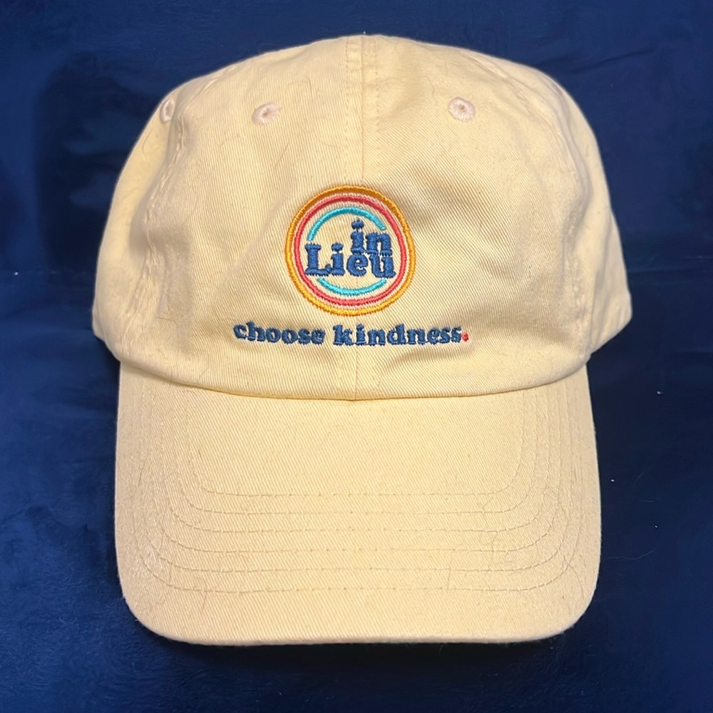In Lieu Choose Kindness Yellow Cap, Adjustable Strap